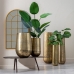 Vase 38 x 38 x 109 cm Golden Aluminium (3 Pieces)