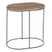 Side table 60 x 39,5 x 60 cm Natural Black Metal Wood (2 Units)