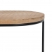 Mesa de apoio 60 x 39,5 x 60 cm Natural Preto Metal Madeira (2 Unidades)