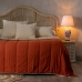 Ágytakaró 270 x 280 cm Bézs szín Sötét Vörös