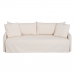 Sofá-cama 200 x 94 x 86 cm Tecido Sintético Creme