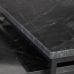 Postranní stolek 50 x 50 x 46 cm Černý Kov Mramor (2 kusů)