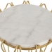 Mazs galdiņš 50 x 50 x 54,6 cm Bronza Metāls Balts Marmors