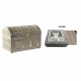 Smyckeskrin DKD Home Decor 25 x 15,5 x 18 cm Champagne Beige Trä Aluminium