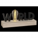 Svjetlosni ukras DKD Home Decor World Crna Metal Drvo MDF 30 x 40 cm 34 x 8 x 16 cm