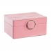 Pudełko na biżuterię DKD Home Decor 23 x 17 x 10 cm Różowy Poliuretan Drewno MDF