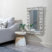 Τοίχο καθρέφτη 60 x 8 x 90 cm ξύλο teak Λευκό