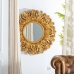 Wandspiegel 108 x 3,5 x 108 cm Kristal Gouden Hout