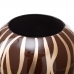 Vase 24,5 x 24,5 x 20 cm Zebra Keramik Gylden Brun