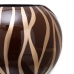 Vase 24,5 x 24,5 x 20 cm Zebra Keramik Gylden Brun