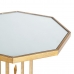 Mesa de apoio 48,5 x 48,5 x 60,5 cm Cristal Dourado Metal