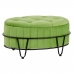 Pouf 80 x 80 x 46 cm Tissu Synthétique Métal Vert