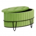 Pouf 80 x 80 x 46 cm Tissu Synthétique Métal Vert