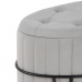 Pouffe 80 x 80 x 46 cm Synthetic Fabric Grey Metal