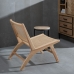 Poltrona Naturale Legno Rattan 60,5 x 73,5 x 72,5 cm