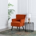 Fauteuil 63 x 50 x 83 cm Tissu Synthétique Bois Orange