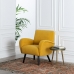 Armchair 72 x 71 x 81 cm Synthetic Fabric Wood Yellow