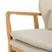 Poltrona 67 x 73 x 84 cm Tessuto Sintetico Beige Legno