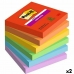 Notes Adhésives Post-it Super Sticky Multicouleur 6 Pièces 76 x 76 mm (2 Unités)