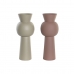 Vase DKD Home Decor Beige Pink Jern 19 x 19 x 51,5 cm (2 enheder)