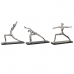 Ukrasna figura DKD Home Decor 33 x 10 x 35 cm Srebrna Crna Indijac Yoga (3 kom.)