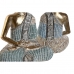 Dekorativ Figur DKD Home Decor 23 x 13 x 34 cm Blå Buddha Turkis Orientalsk Strippet ned (2 enheter)