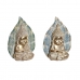 Decoratieve figuren DKD Home Decor 12,4 x 5,6 x 17,7 cm Blauw Boeddha Turkoois Orientaals Decapé (2 Stuks)