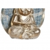 Декоративна фигурка DKD Home Decor 12,4 x 5,6 x 17,7 cm Син Буда цвят тюркоаз Ориенталски Гранитогрес (2 броя)