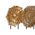 Decoratieve figuren DKD Home Decor 25 x 8 x 34 cm Zwart Gouden Modern Cirkels (2 Stuks)