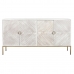 Buffet DKD Home Decor 170 x 40 x 90 cm Doré Métal Blanc Bois de manguier