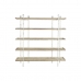 Scaffale DKD Home Decor Bianco Naturale Metallo Abete Legno di abete 40 % Metallo 190 x 40 x 200 cm