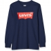 Langærmet T-shirt til Børn Levi's Batwing Mørkeblå