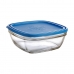 Hermetische Lunchtrommel Duralex Freshbox Blauw Vierkant (2 L) (20 x 20 x 8 cm)