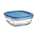 Fiambrera Hermética Duralex Freshbox Azul Cuadrada (23 x 23 x 9 cm) (3 L)