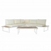 Puutarhasohva DKD Home Decor Beige Puu Polyesteri Teräs (231 x 219 x 74 cm)  