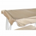 Bänk DKD Home Decor Beige Gunga Polyester Stål (210 x 120 x 164 cm)