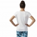 Camisola de Manga Curta Mulher Reebok Floral Easy Crossfit Branco