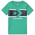 Dječje Majica Kratkih Rukava Converse Stripe Star Chevron  Zelena