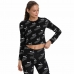 Camisola de Manga Curta Mulher Puma Amplified AOP LS Fitted  Preto