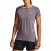 Camisola de Manga Curta Mulher Under Armour HeatGear Roxo