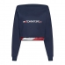 Damessweater zonder Capuchon Tommy Hilfiger Crop V Neck Donkerblauw