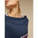 Damessweater zonder Capuchon Tommy Hilfiger Crop V Neck Donkerblauw