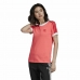 Women’s Short Sleeve T-Shirt Adidas 3 Stripes Salmon