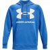 Felpa con Cappuccio Uomo Under Armour Rival Big Logo Azzurro