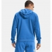 Sweat à capuche homme Under Armour Rival Big Logo Bleu