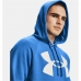 Bluza z kapturem Męska Under Armour Rival Big Logo Niebieski