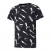 Child's Short Sleeve T-Shirt Puma AOP Black