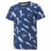 Camiseta de Manga Corta Infantil Puma AOP Azul oscuro