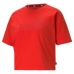 Dames-T-Shirt met Korte Mouwen Puma Essentials Logo Rood