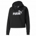 Bluza z kapturem Damska Puma Essentials Cropped Logo Czarny